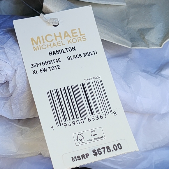 Michael Kors Hamilton Extra Large Black Tote - Picture 7 of 8